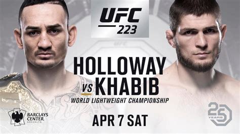 Holloway vs Nurmagomedov new UFC 223 main .